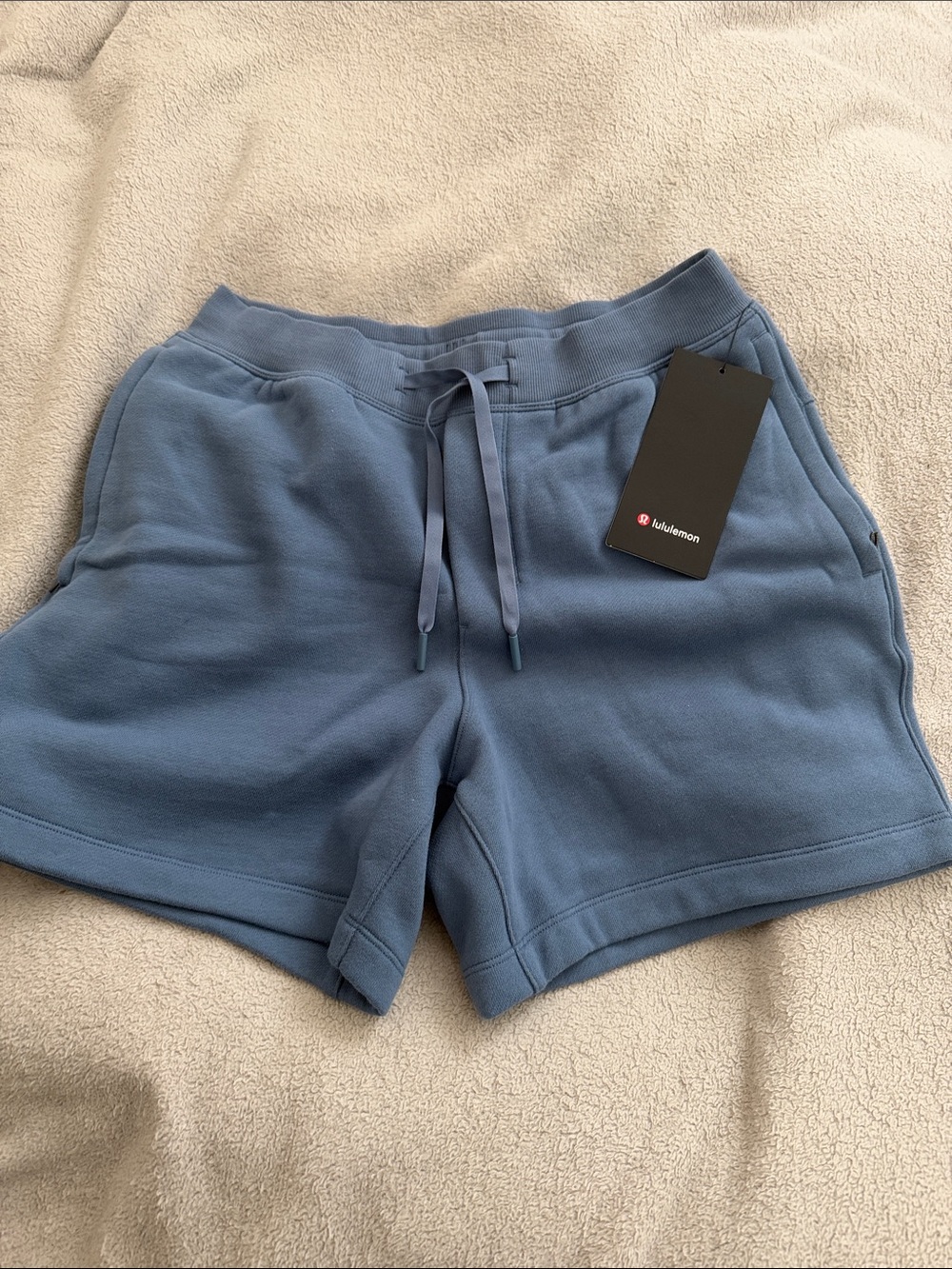 lululemon athletica Men's Slate Blue Drawstring Hybrid Shorts